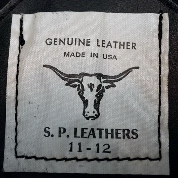 Vintage S.P. Leathers Buffalo Nickel Fringe Leather Biker Vest USA - Picture 12 of 16